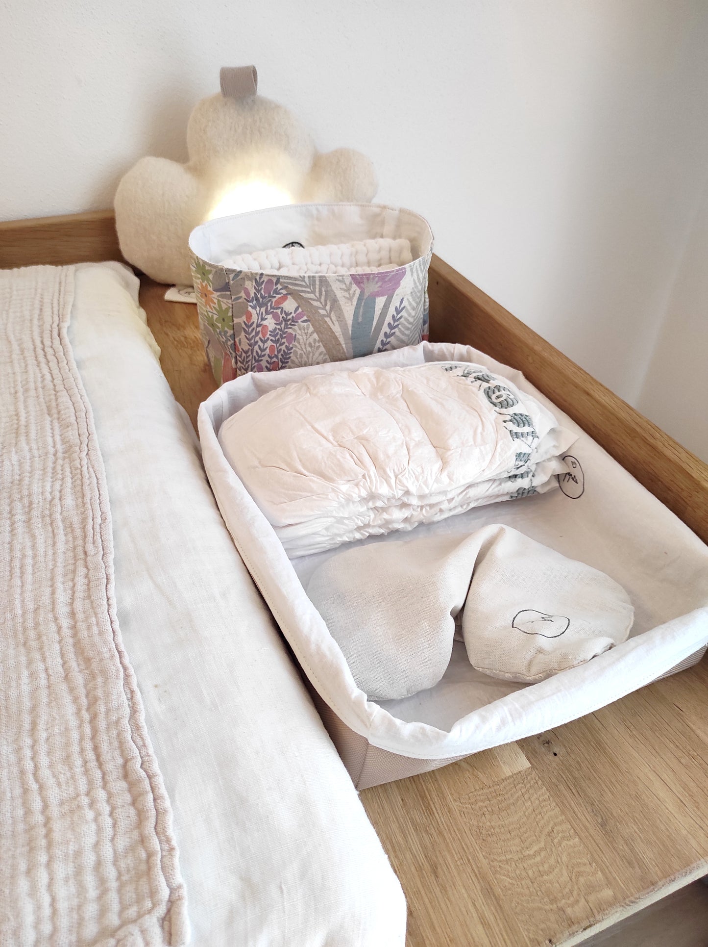 Utensility-Bags / Körbchen / Ordnungs-System für Wickeltisch, Kinderzimmer uvm