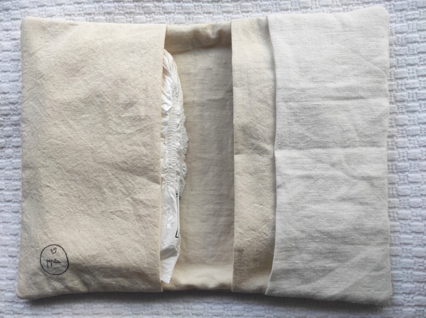 Windel-/Wickel-/Utensilientasche "go nature" - Baumwolle