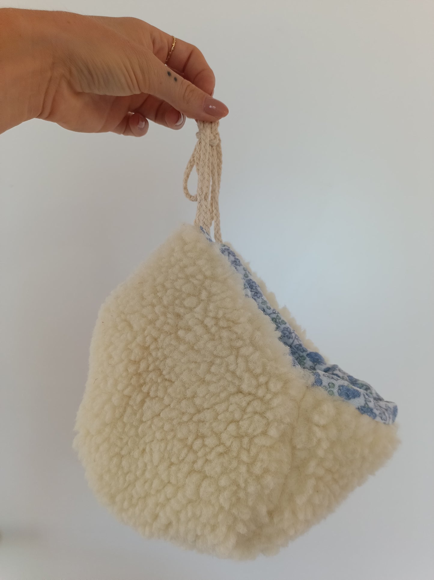 Lammwoll-Herbst/Winter Bonnet / Haube / Mützchen, echte Lammwolle, wendbar