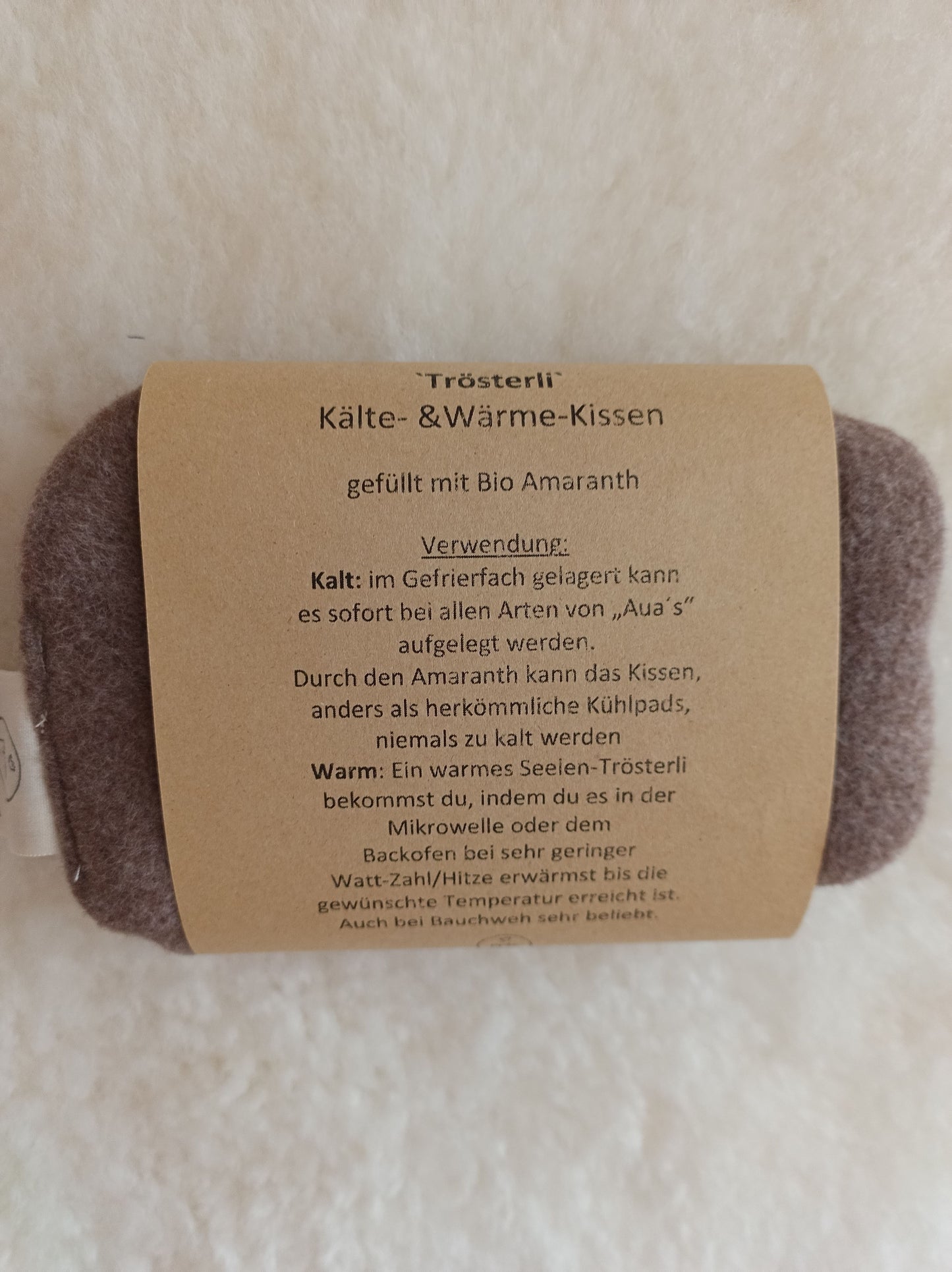 "Trösterli" Bio Wärme-/Kältekissen - mit Bio Amaranth