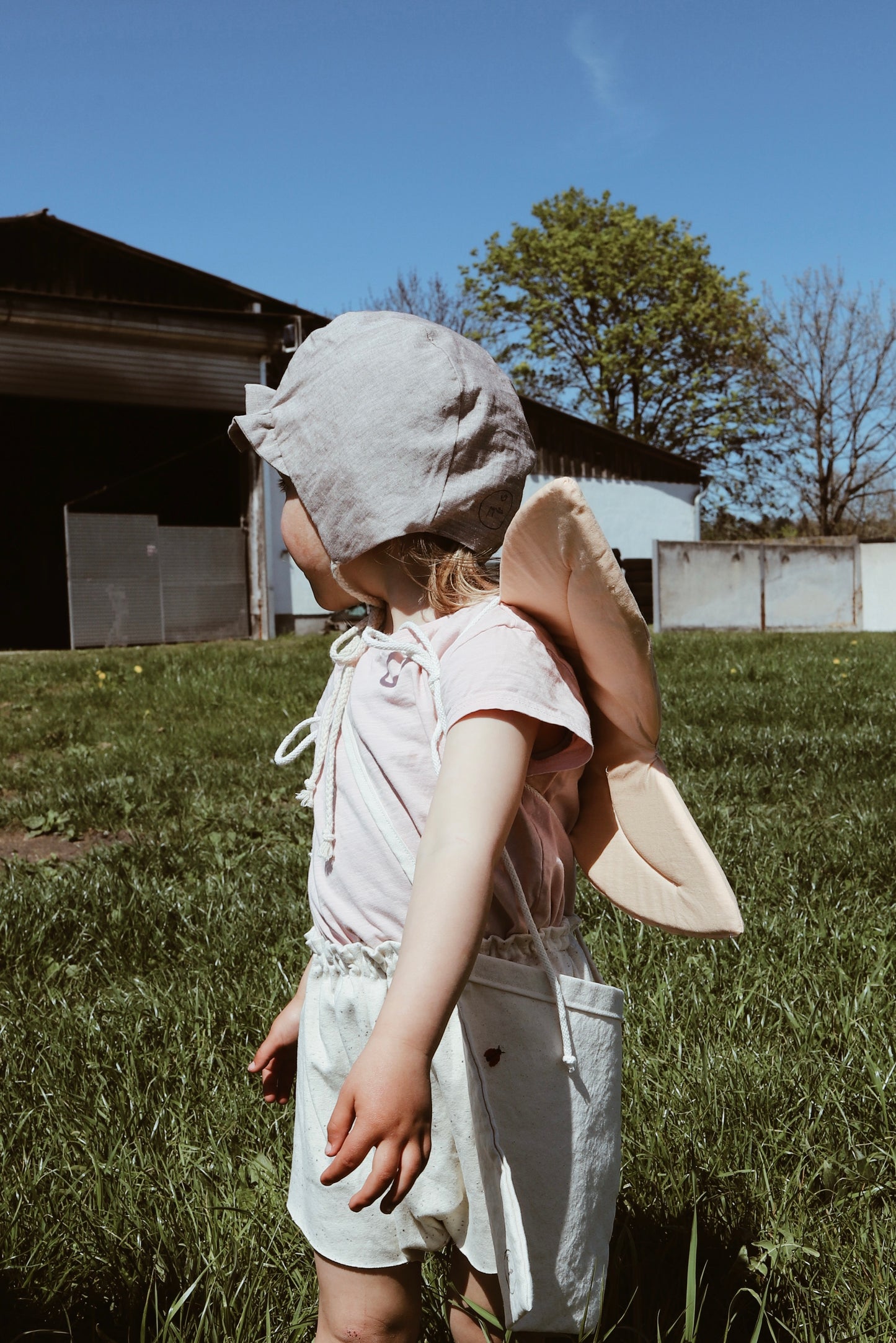 Kinder paperbag Baumwoll-Jersey Shorts, kurze Sommerhose