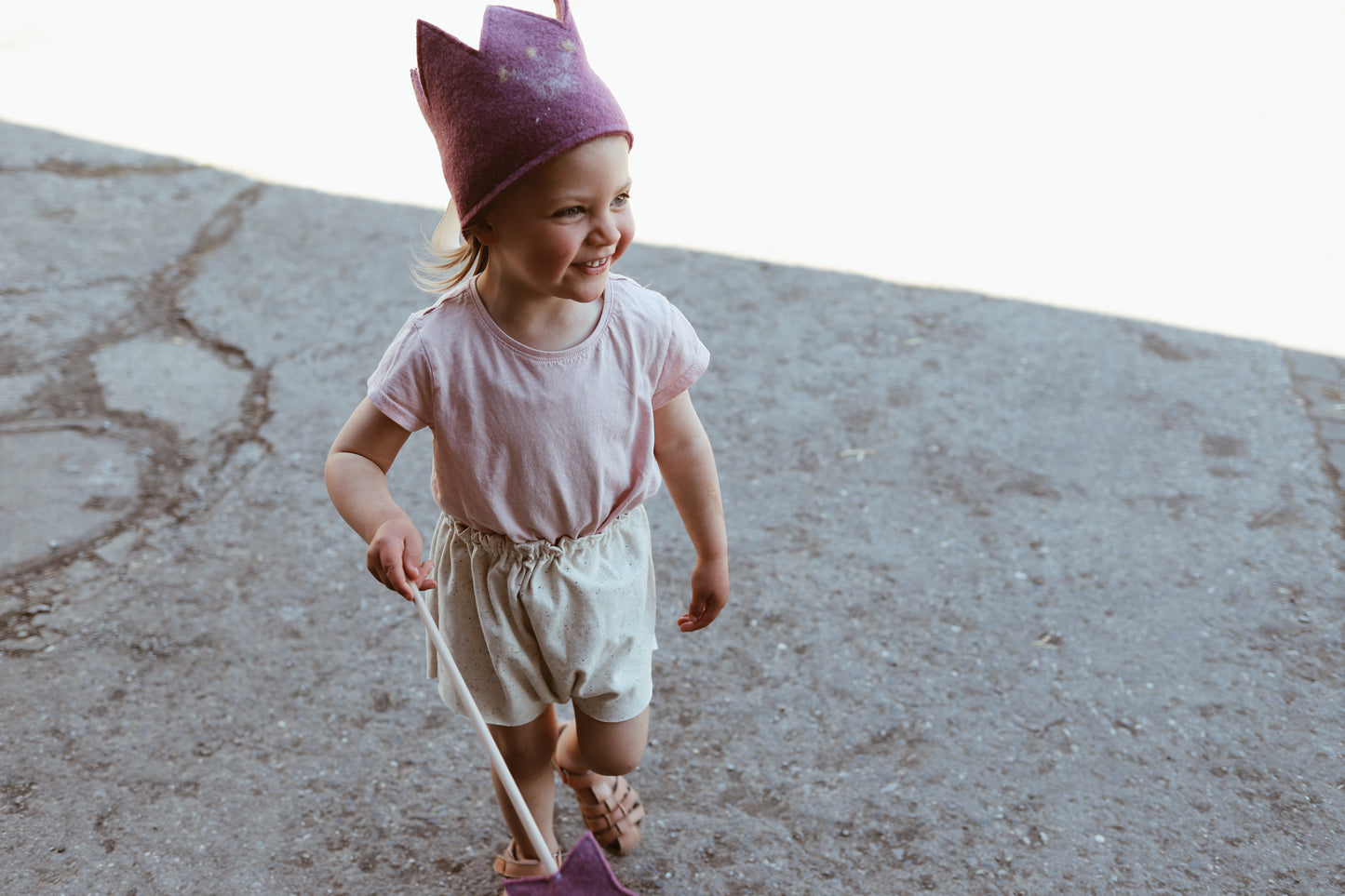 Kinder paperbag Baumwoll-Jersey Shorts, kurze Sommerhose
