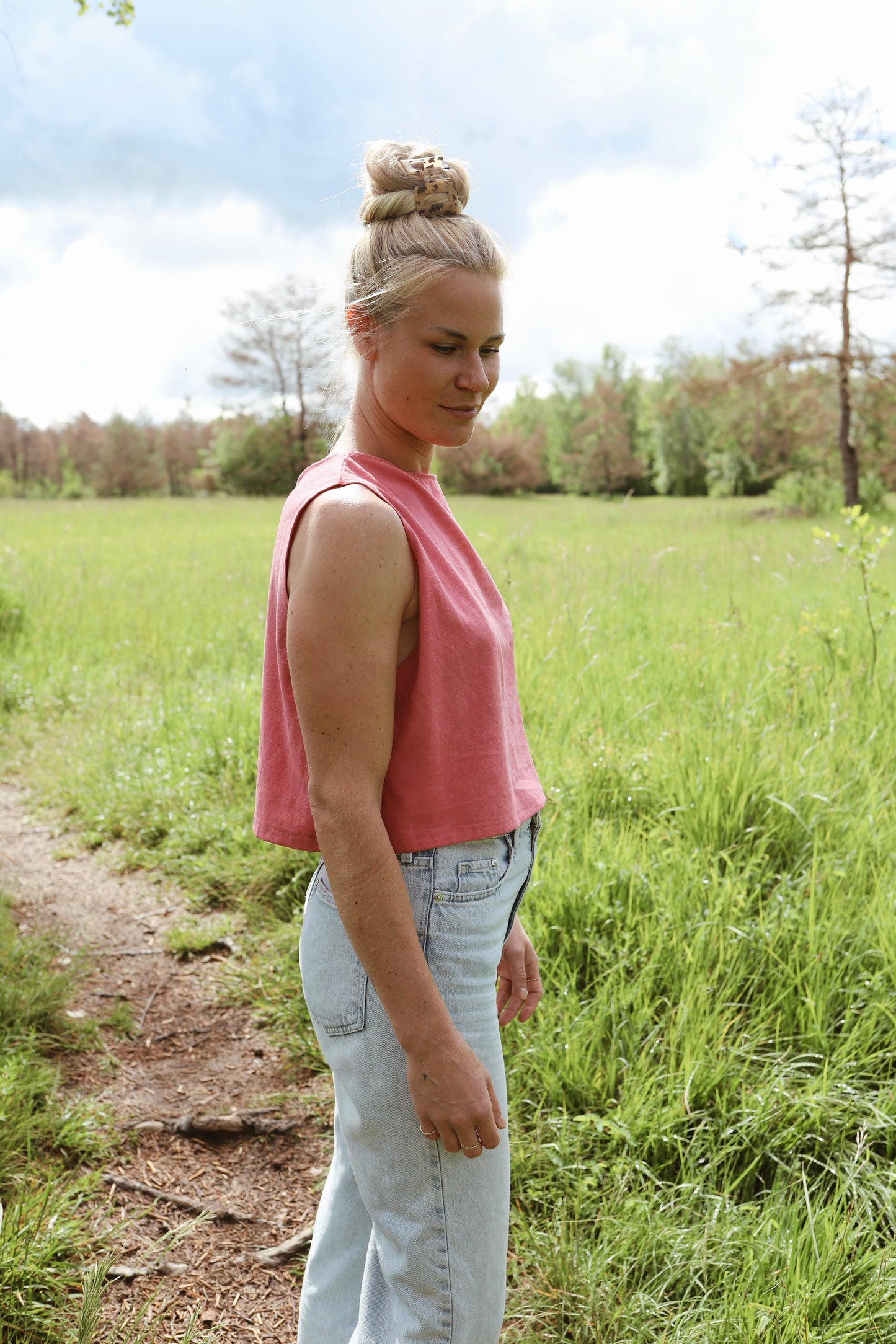 One-size Shirt / Crop-Top / kurz geschnittenes Basic Shirt