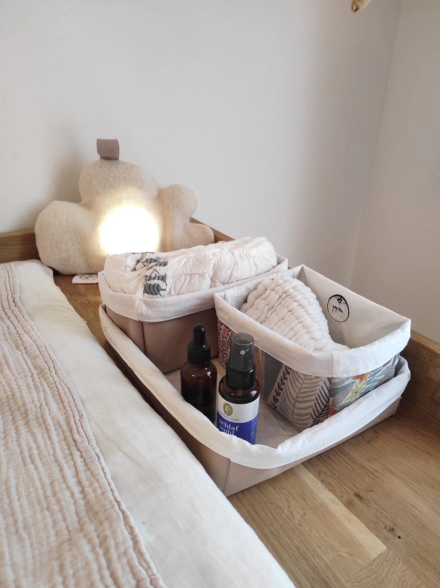 Utensility-Bags / Körbchen / Ordnungs-System für Wickeltisch,  Kinderzimmer uvm