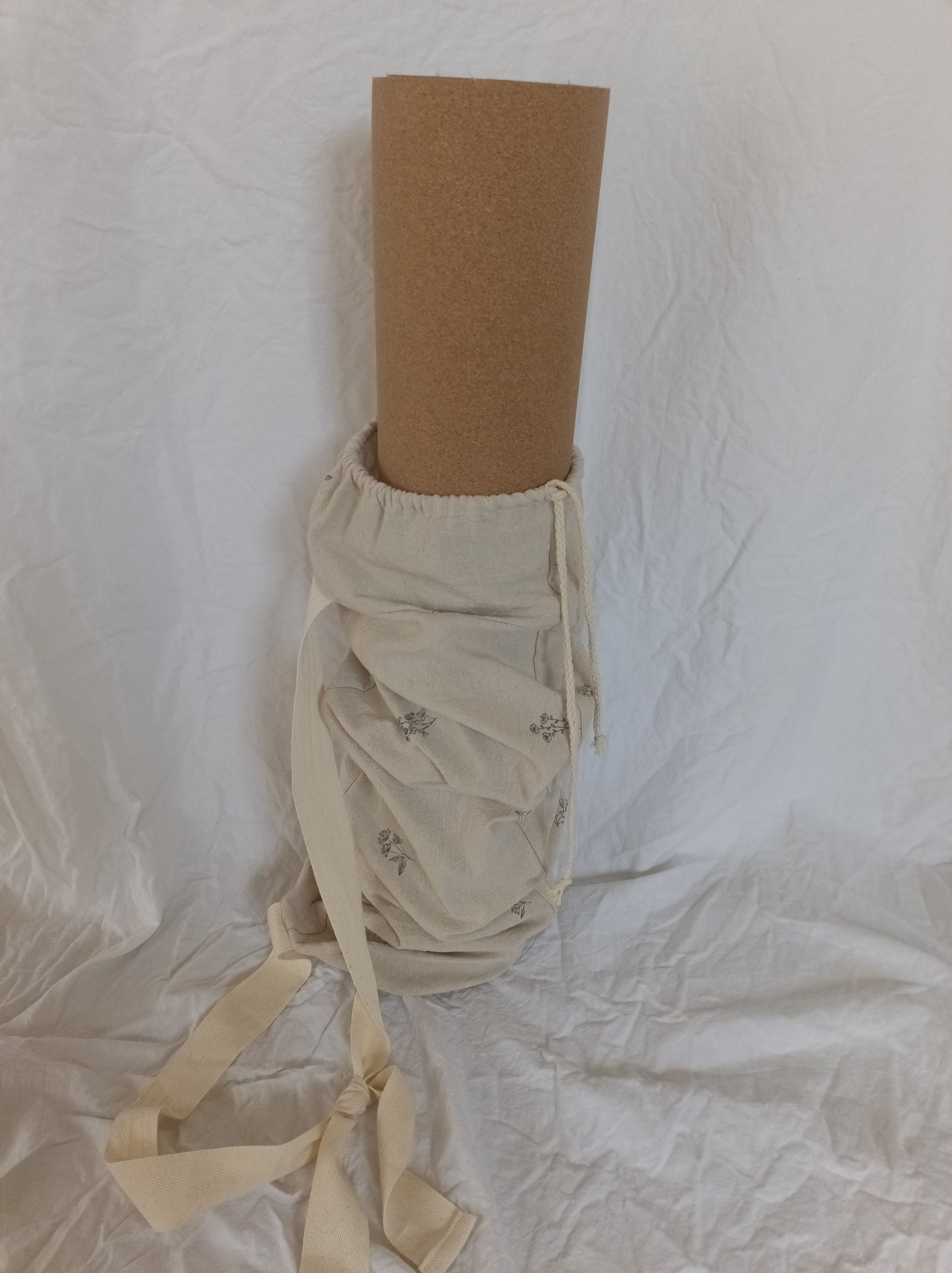 Yogatasche "Feel Your Flow" , Yoga-/Pilatesmatten-Tasche, Yogi-Bag - personalisiebar, aus Leinen/Baumwolle