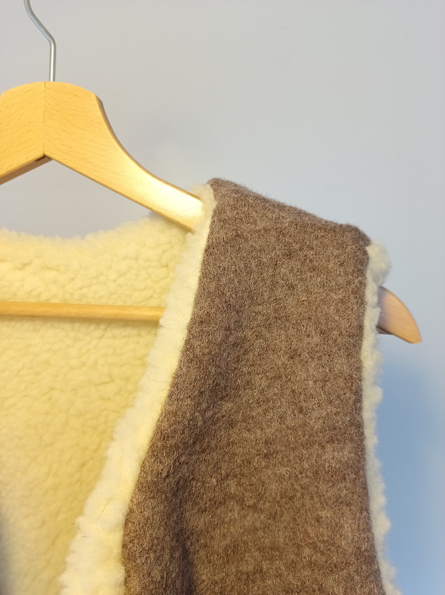 Sofortkauf Erwachsene XS-L : Ärmellose Weste aus Lammwolle, Wendeweste für Herbst & Winter Lammfell