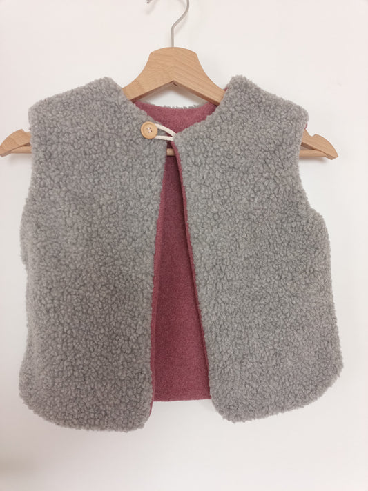 Unisex Ärmellose Weste aus Lammwoll-Imitat, Teddy Wendeweste für Herbst & Winter (Kopie)